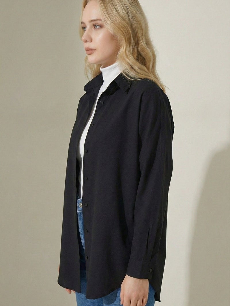 BIG DART BDART Relaxed Fit Poplin Shirt with Button Closure - Image 5