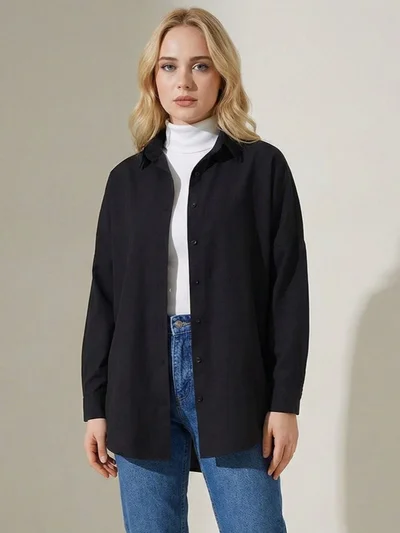 BIG DART BDART Relaxed Fit Poplin Shirt with Button Closure