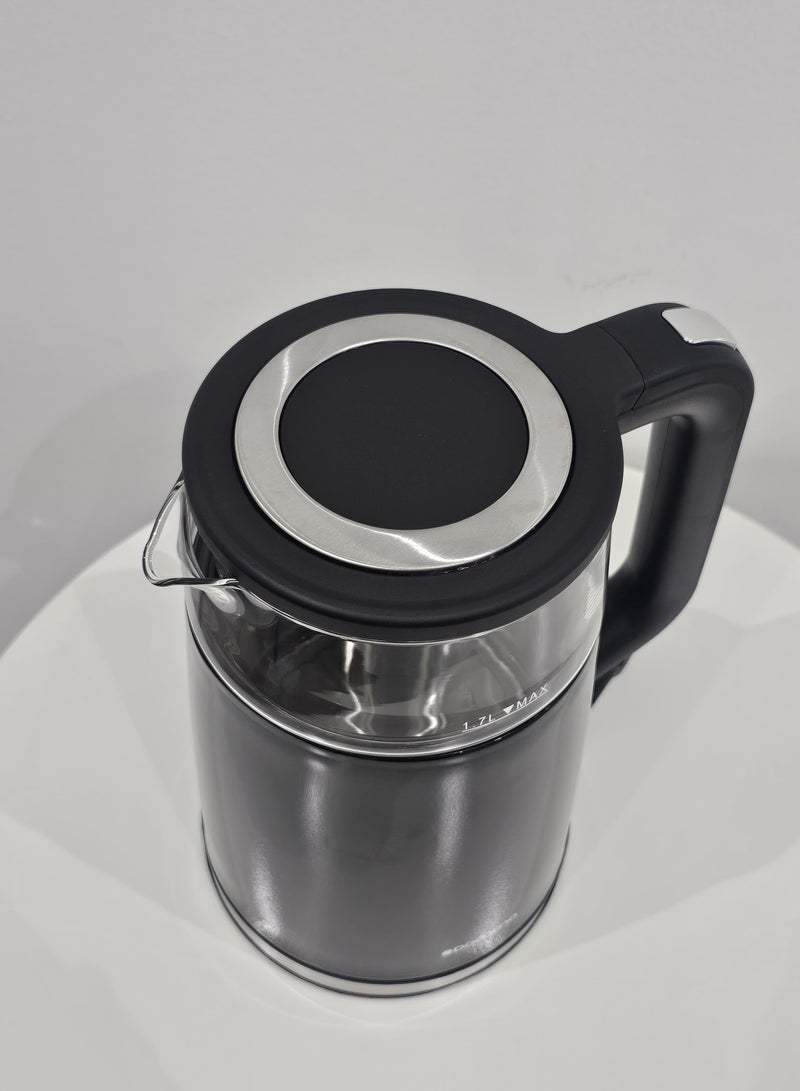 Domena Digital Electric Kettle, 1.7L, Temperature Control, Double Wall, LED Display, Black - Image 2