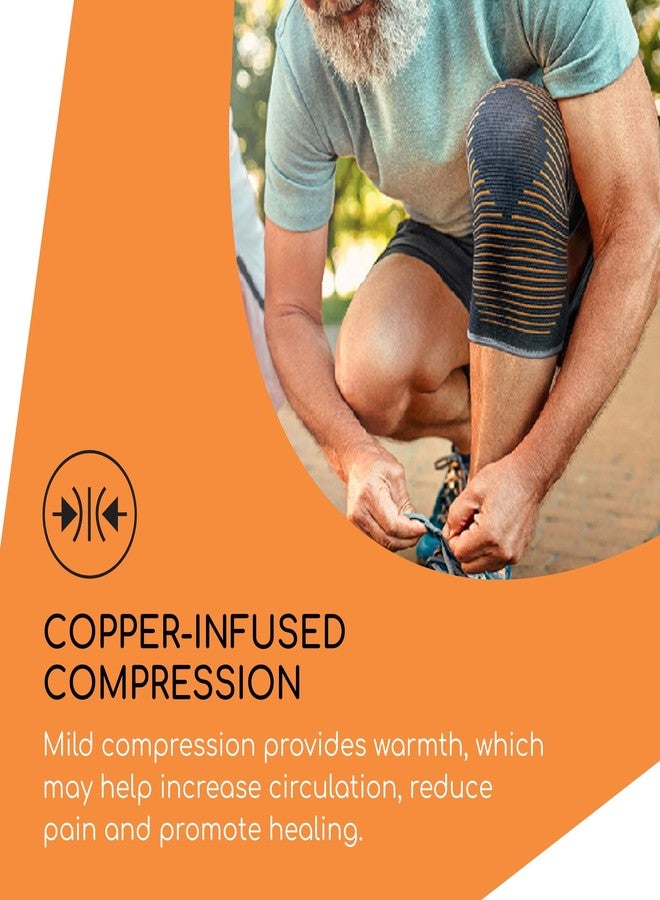 IMAK Brownmed Copper Infused Compression Knee Sleeve - Joint Support for Pain Relief & Circulation - Medium - Image 2