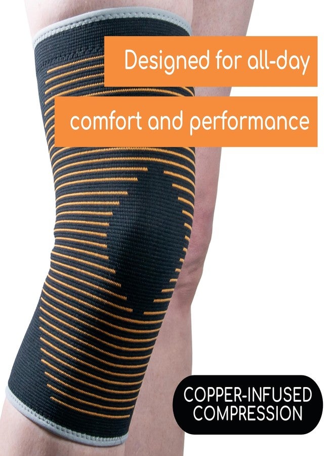 IMAK Brownmed Copper Infused Compression Knee Sleeve - Joint Support for Pain Relief & Circulation - Medium - Image 3