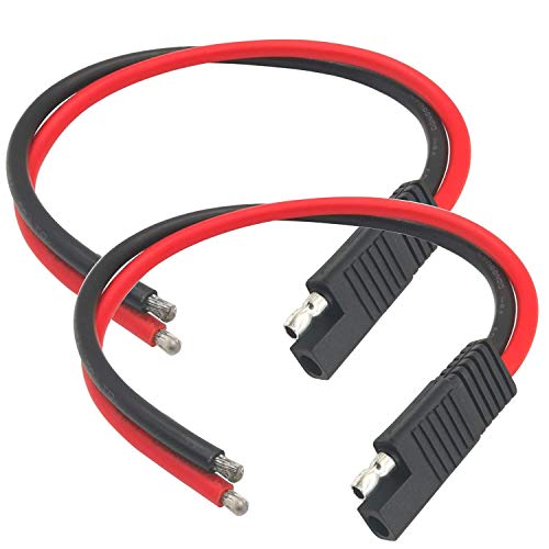 AYECEHI SAE Connector Cable 2 Pin Quick Disconnect Plug Automotive Extension for Motorcycle Car Tractor 1ft30cm 10 AWG2 Pack - Image 1
