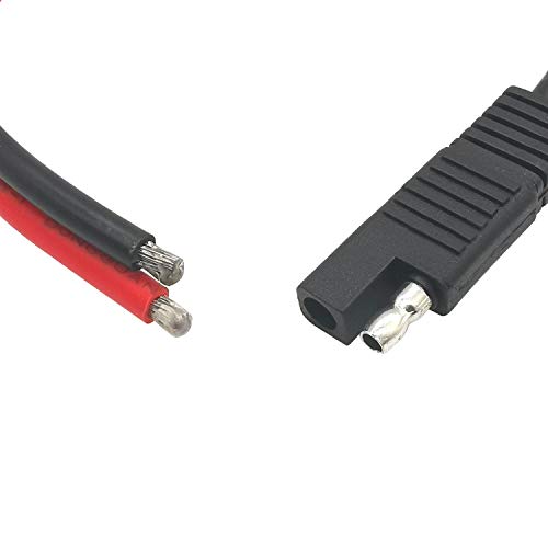 AYECEHI SAE Connector Cable 2 Pin Quick Disconnect Plug Automotive Extension for Motorcycle Car Tractor 1ft30cm 10 AWG2 Pack - Image 5