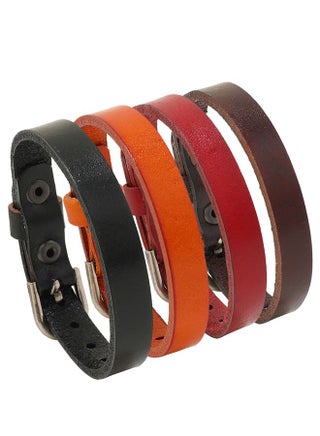 4 Pack Punk Leather Belt Buckle Bracelet Cuff Men Vintage Wristband Adjustable Belt Bracelet Bangle for Women Fashion Jewelry Gift - pzsku/Z427349DF4CCA393223B6Z/45/1742909401/45cb9f15-3127-4141-8620-a5986a51fbd1