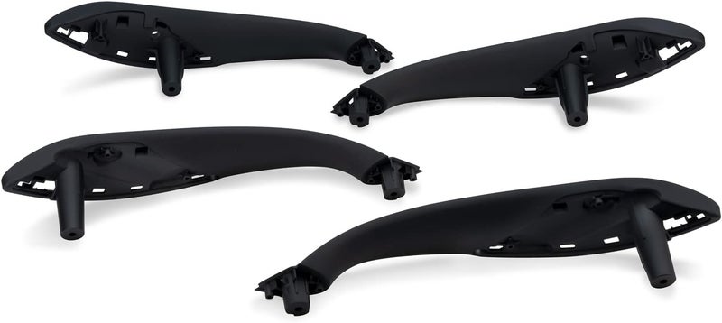 WEILEITE Front Interior Door Pull Handles Grab Bracket Trim Set Compatible with BMW 3 Series 4 Series 320,328,330,335,M3 2012-2018 and 428, 435,M4 2014-2017 Replace 51417279311(Black,4Pcs) - Image 1