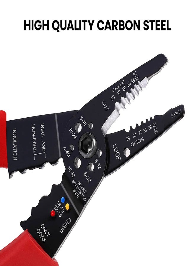 KAIWEETS Wire Stripper 10-22 AWG Wire Splicer Cable Stripper Multipurpose Wire Stripping Tool Electrical Wire Pliers with Screw Cutter - Image 3