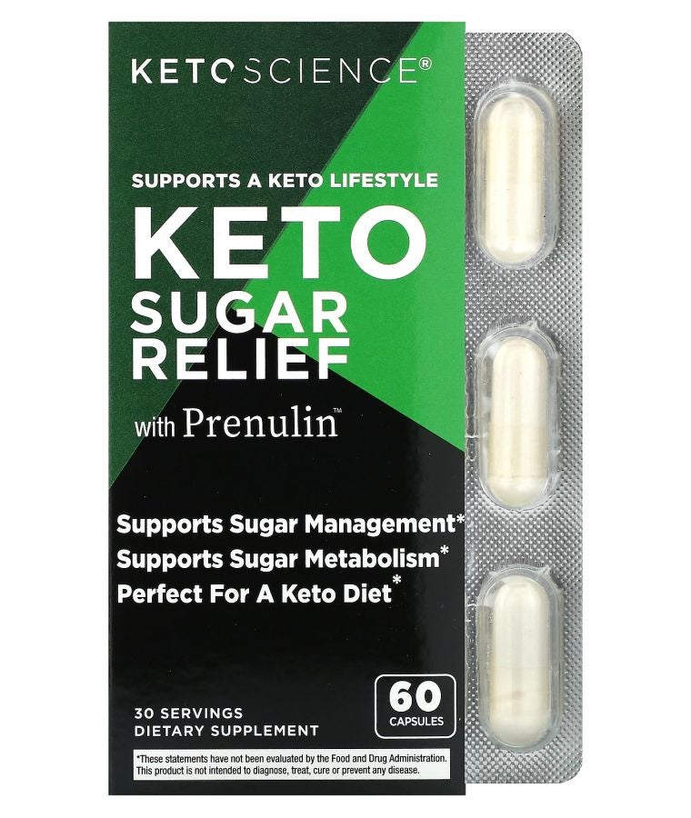 Keto Science Keto Sugar Relief with Prenulin 60 Capsules