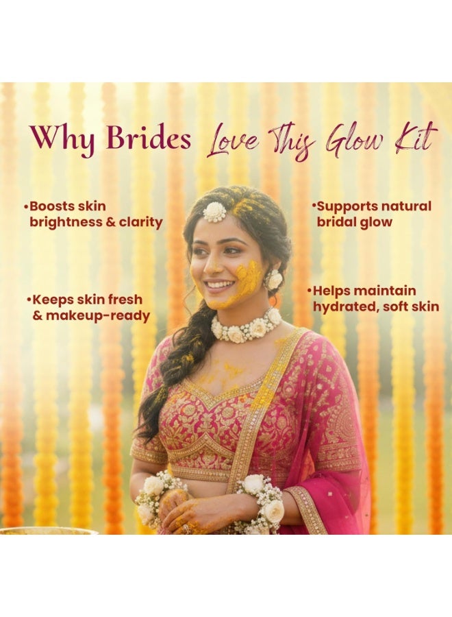 MINATURE Advance Bridal Glow Kit | Enriched Ubtan Powder 100g with Active Ingredients + Pure Rose Water 110ml | Bridal Care Combo - Image 3