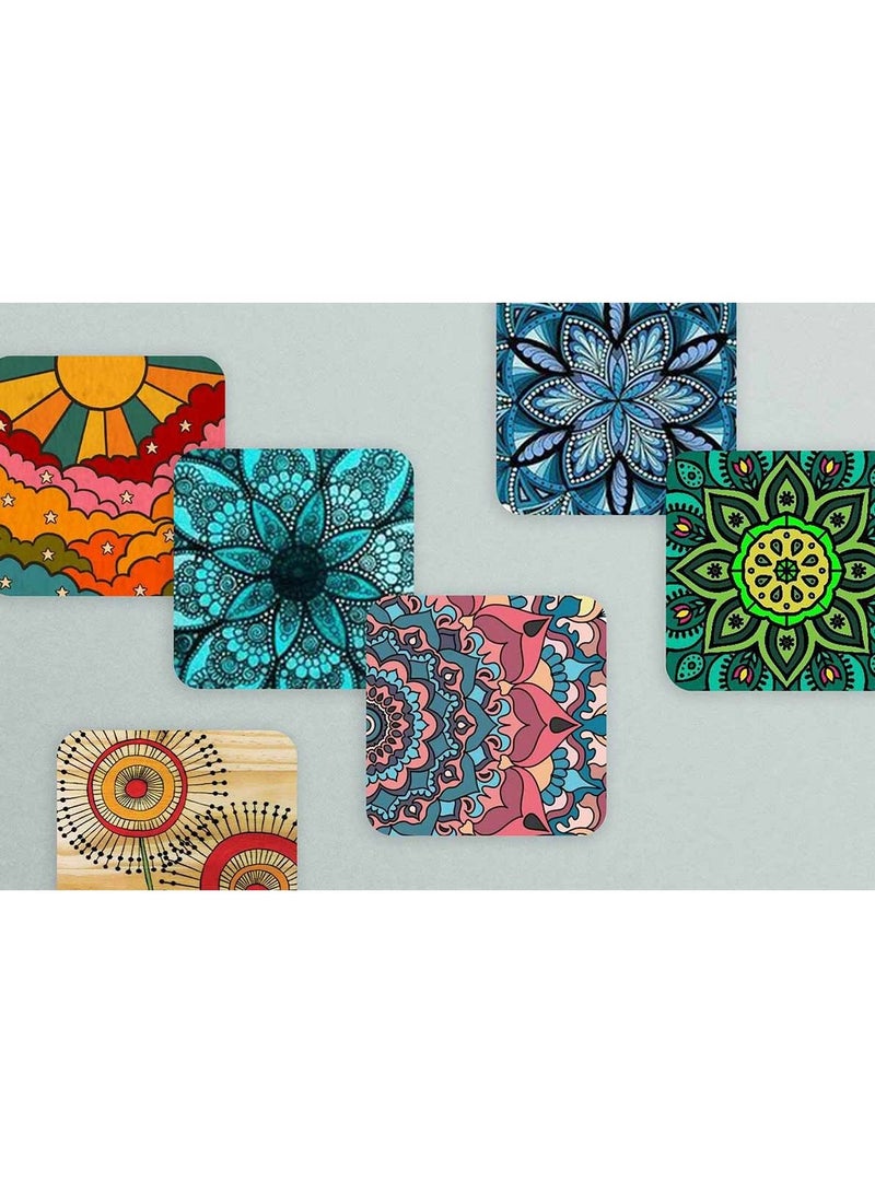 MADASOUQ 6 modern decor coasters with Box - Image 2