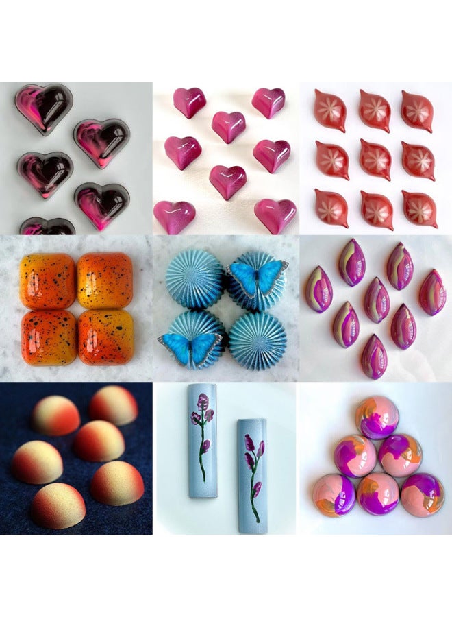 Valentine's Day Love Plastic Chocolate Mold Semi-round Water Drops Chocolate Mold French Dessert Baking Tools-color:Z77 24-piece Semicircle POM-27 - Image 2