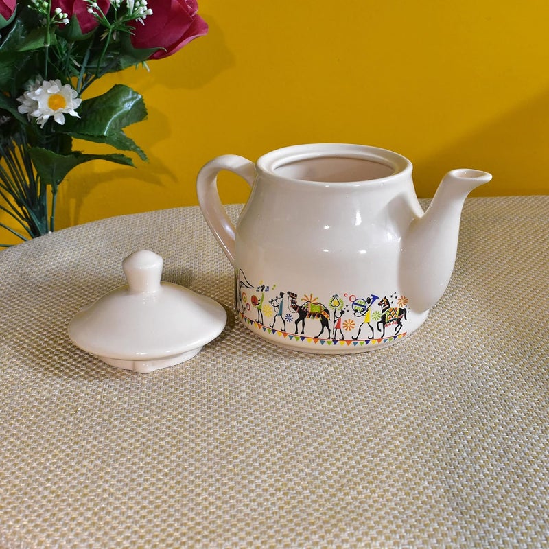 KunhaR Ceramic 6 Cups and 1 Kettle Tea Cup Set Multicolor - Image 5