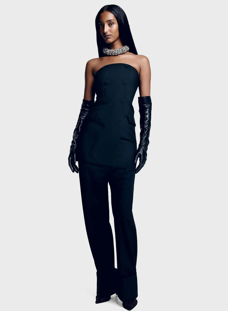 اتش اند ام Bardot Button Detail Dress