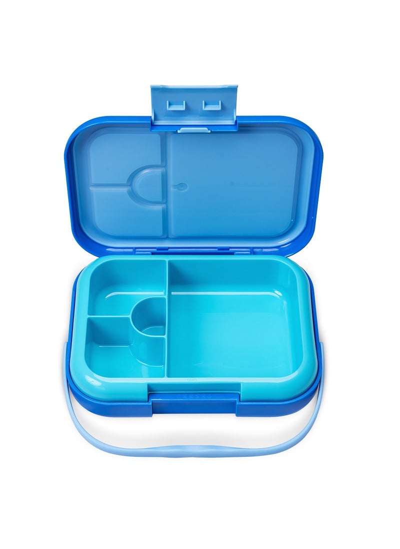 Eazy Kids - 4 Compartment Bento Lunch Box - Mat Blue - Image 1