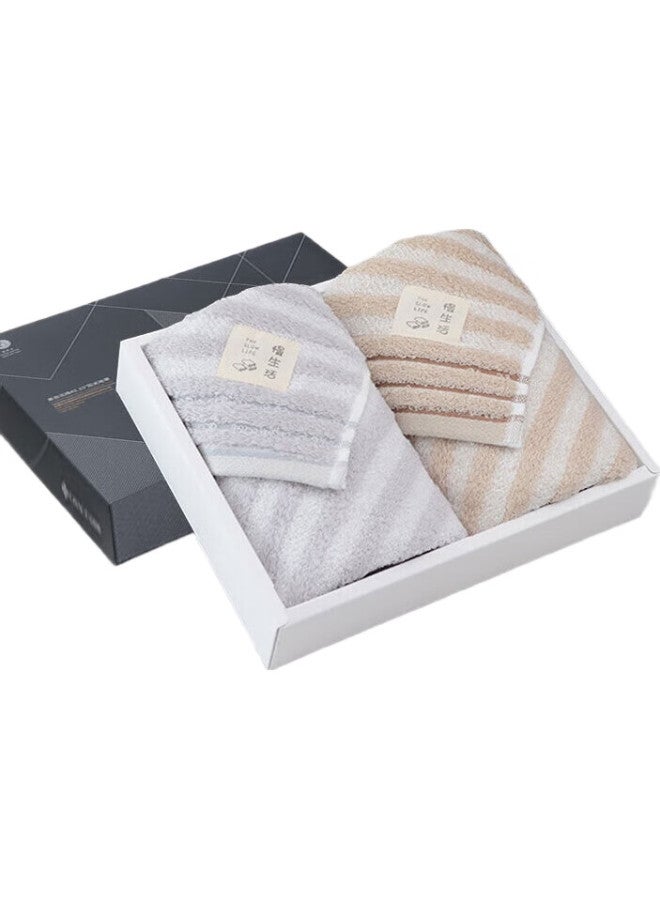 Grace صندوق هدايا مناشف غريس السميكة، عبوة 2، مناشف وجه قطنية نقية، صندوق هدايا للرجال، مريحة، ناعمة، ماصة - Image 2