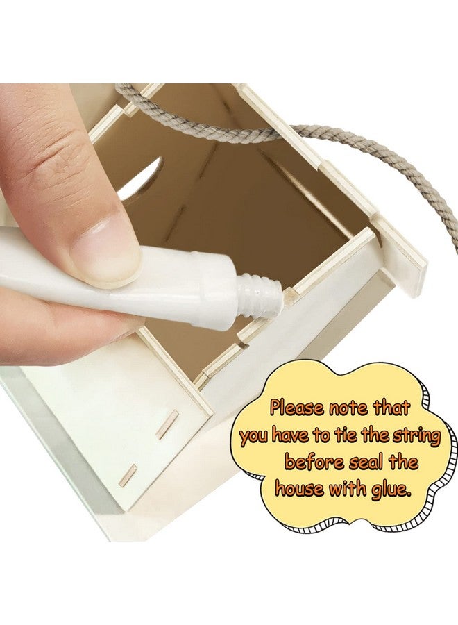 أورينتال شيري حرف يدوية للأطفال من سن 4 إلى 8 سنوات - مجموعة مكونة من 4 قطع من بيت الطيور المصنوع يدويًا مع أجراس الرياح - بناء ورسم بيوت الطيور - مجموعات فنية خشبية - هدايا سلة عيد الفصح للبنات والأولاد والأطفال الصغار من سن 3 إلى 5 سنوات و4 إلى 6 سنوات و6 إلى 8 سنوات و8 إلى 12 سنة - Image 4