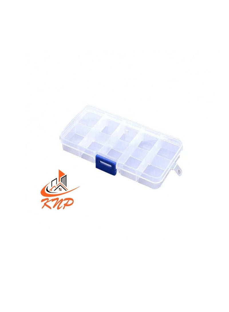 KNP KNP Plastic Storage Box - 10 Compartments 12.6 X 6.4 X 2.2cm - Image 1