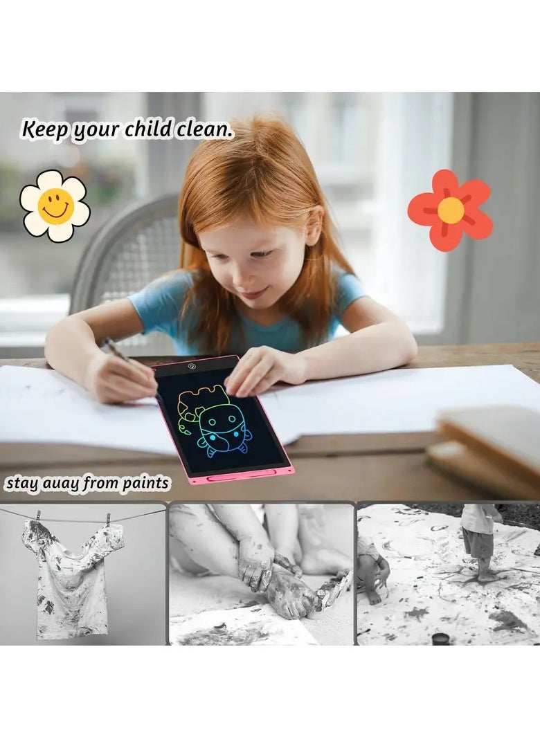 Generic - Youngsters' Creative Drawing Pad - Vibrant Eye-Safe LCD Screen, Inkless  Dust-Free Design, Multi-Functional Art and Craft Board with Stylus, Erasable Surface, and Portable Light Pink Color Options - Image 1