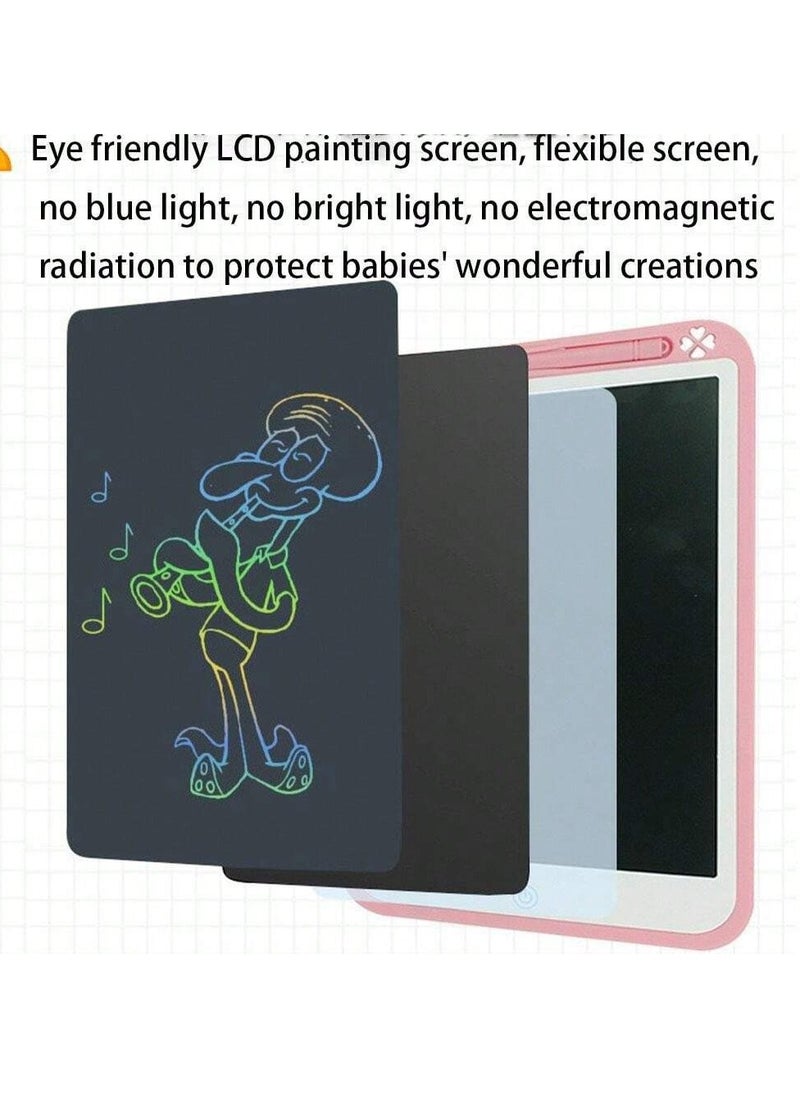 Generic - Youngsters' Creative Drawing Pad - Vibrant Eye-Safe LCD Screen, Inkless  Dust-Free Design, Multi-Functional Art and Craft Board with Stylus, Erasable Surface, and Portable Light Pink Color Options - Image 1