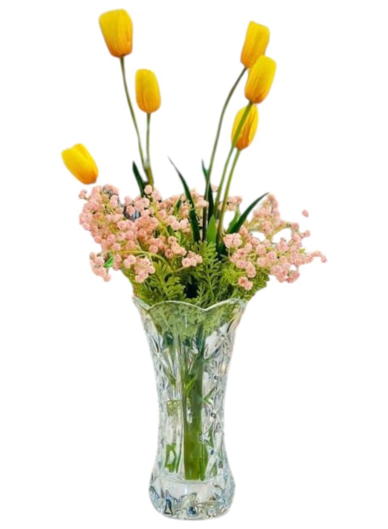 فازة كريستال فاخرة بنقوش هندسية – مزهرية شفافة أنيقة لديكور راقٍمزهرية كريستال  مزهرية شفافة  ديكور منزلي  فازة زجاجية  فازة مودرن  تحف كريستالية  مزهرية فاخرة  فازة للورد الطبيعي  ديكور طاولة  ديكورات داخلية راقية - Image 2