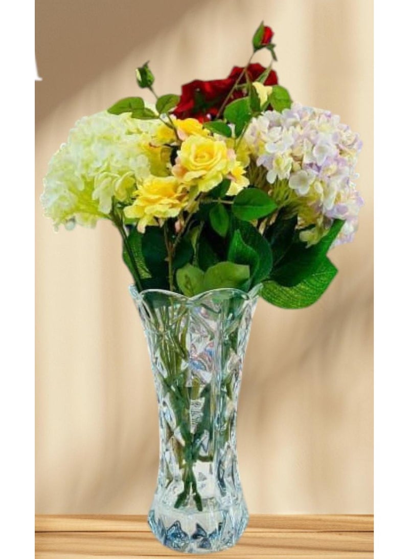 فازة كريستال فاخرة بنقوش هندسية – مزهرية شفافة أنيقة لديكور راقٍمزهرية كريستال  مزهرية شفافة  ديكور منزلي  فازة زجاجية  فازة مودرن  تحف كريستالية  مزهرية فاخرة  فازة للورد الطبيعي  ديكور طاولة  ديكورات داخلية راقية - Image 3