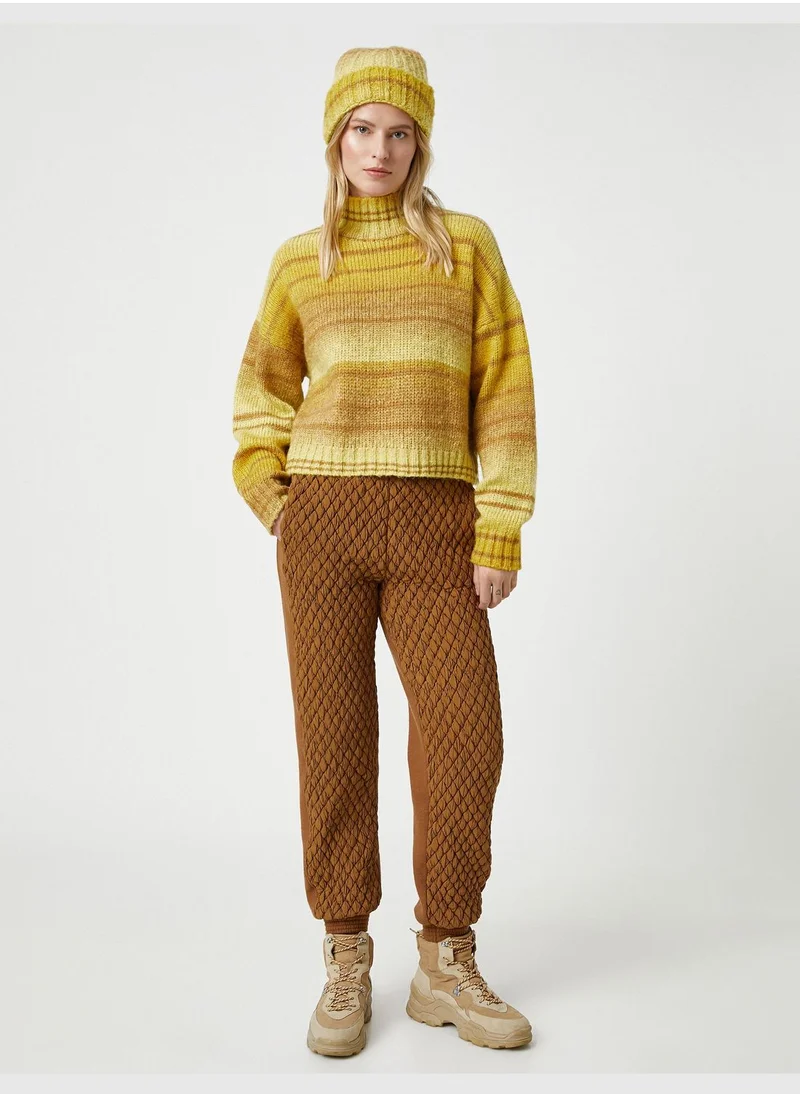 كوتون Şahika Ercümen X Koton - Quilted Elastic Waisted Jogger Sweatpants