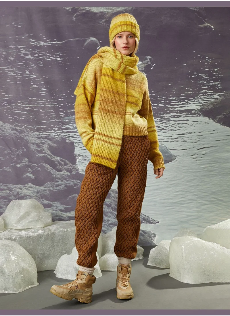 كوتون Şahika Ercümen X Koton - Quilted Elastic Waisted Jogger Sweatpants