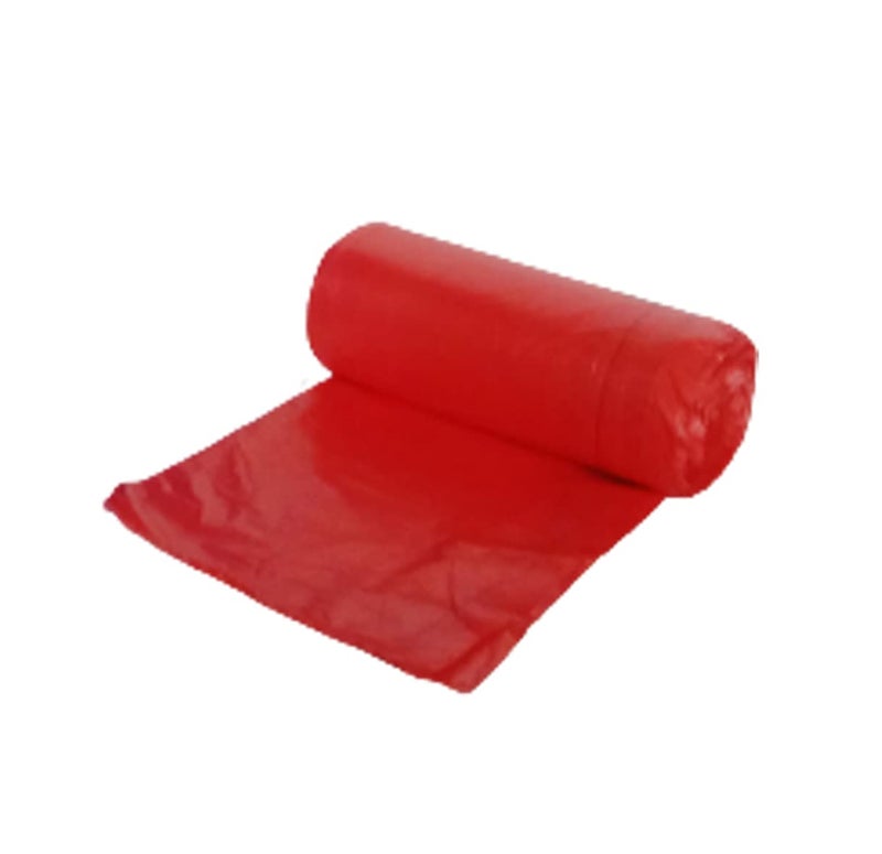 KWEL Disposable Garbage Bags/Dustbin Covers, 5 Packs of 30 Pieces - 150 bags Medium (19" x 21") Red - Image 2