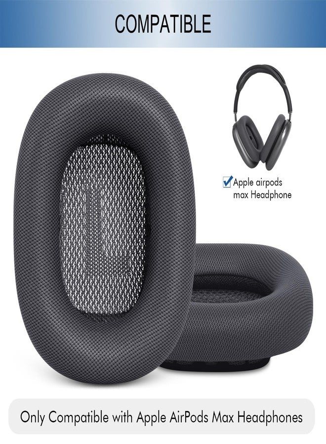 GEVO Upgraded Ear Cushions Replacement Earpads for Apple AirPods Max Headphones, Protein Leather Ear Pads Cover with Memory Foam and Magnet for AirPods Max (Space Gray) - Image 2