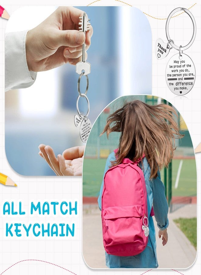 Teling 10 Sets Employee Appreciation Gifts Bulk Inspirational Pens Motivational Keychains Thank You Ballpoint Pen Gifts for Coworkers Teachers Staff Christmas - Image 5