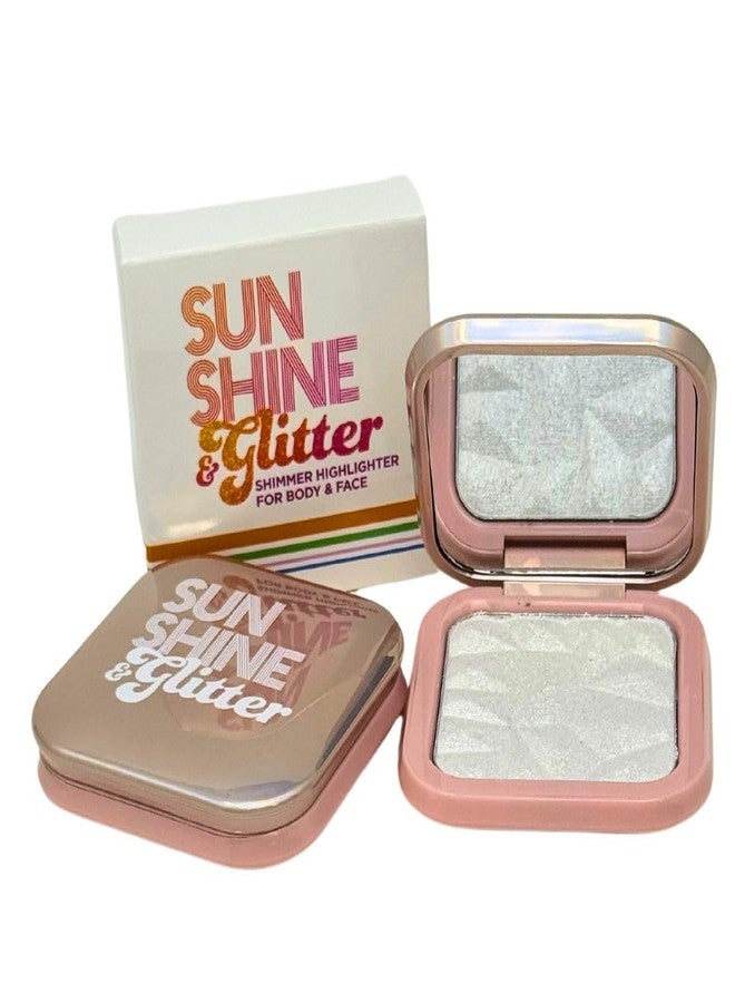 Sunshine & Glitter Highlighter Shimmer Compact - Moonshine - Image 1