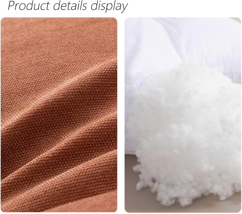 Triangular Headboard Pillow - Twin Bolster Cushion for Bed & Couch - Red Back Support Rest Pillow for Sitting Up in Daybed - 60x50x20cm (White 60x50x20cm) - Image 5