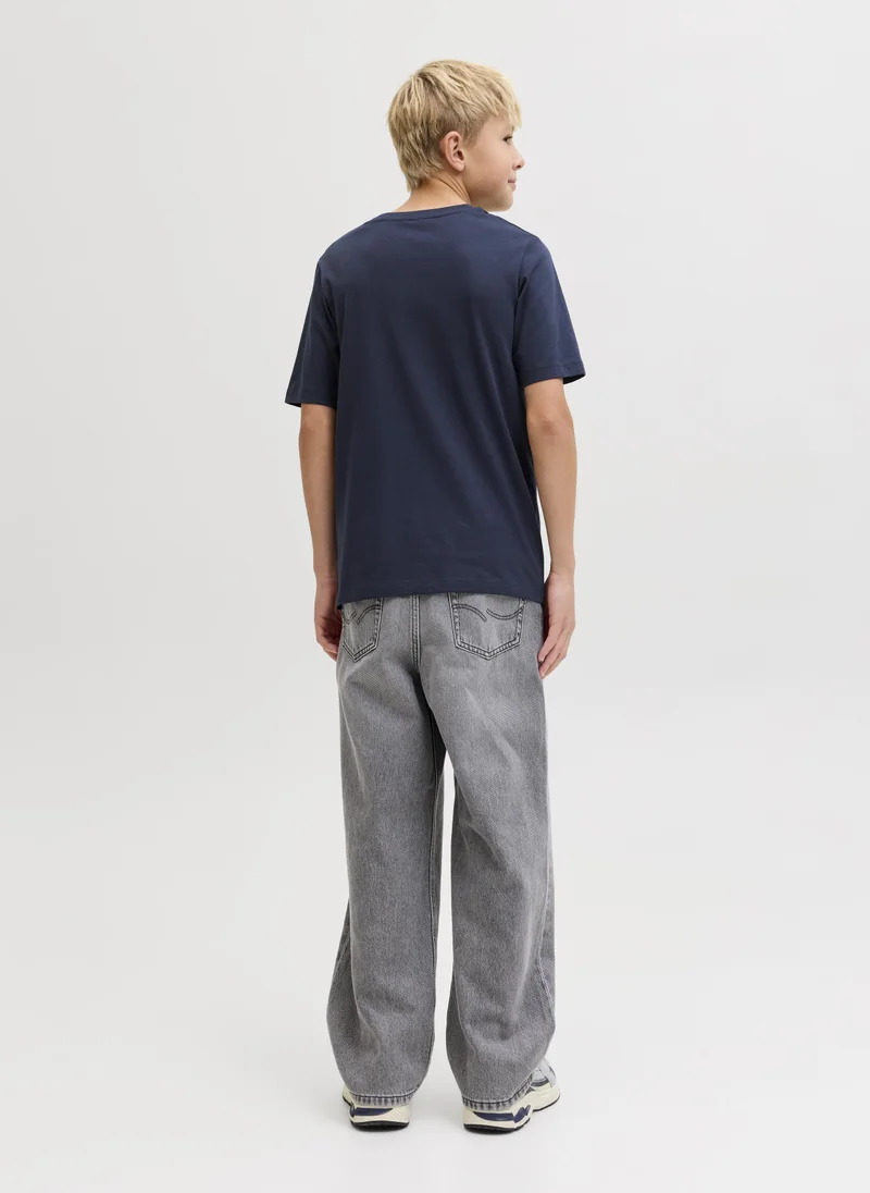 جاك وجونز جونيور تيشيرت جيلوجو برقبة دائرية للأطفال