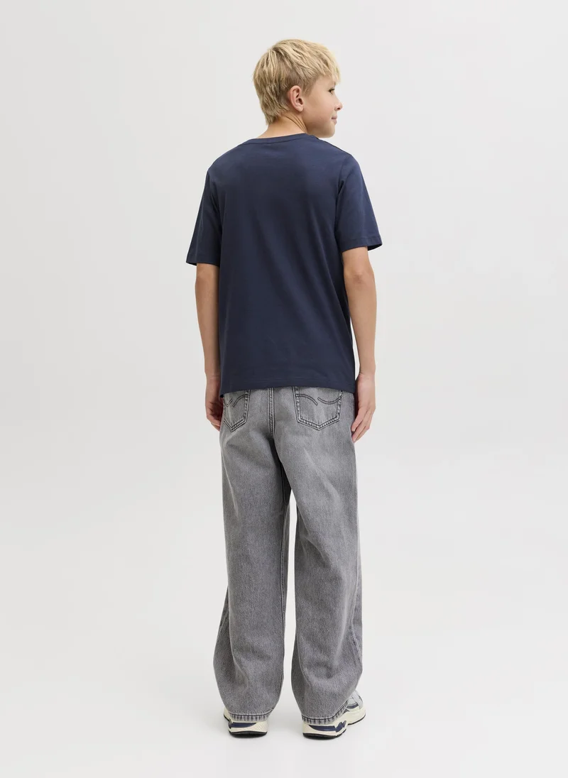 جاك وجونز جونيور تيشيرت جيلوجو برقبة دائرية للأطفال