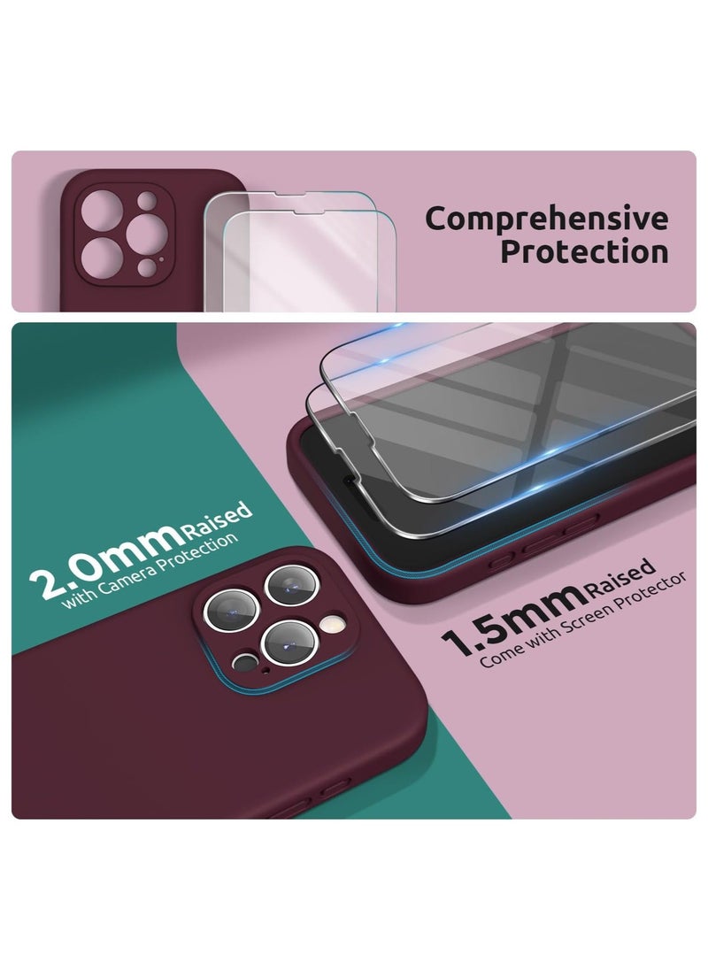 Raxoom Design for iPhone 15 Pro Max Case, Liquid Silicone [2 x Screen Protectors & 1 x Lanyard] Protection for Each Lens Shockproof Cover for iPhone 15 Pro Max 6.7 inch 2023, Plum - Image 4