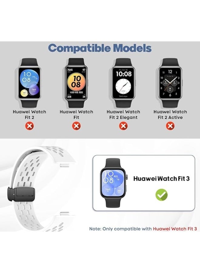 Silicone Band For Huawei Watch Fit 4 Pro/Fit 4/ Fit 3 Strap Smart Watch Magnetic Buckle Soft Bracelet For Huawei Watch Fit 3 / Fit4 Sports Wristband Watchband - Image 2