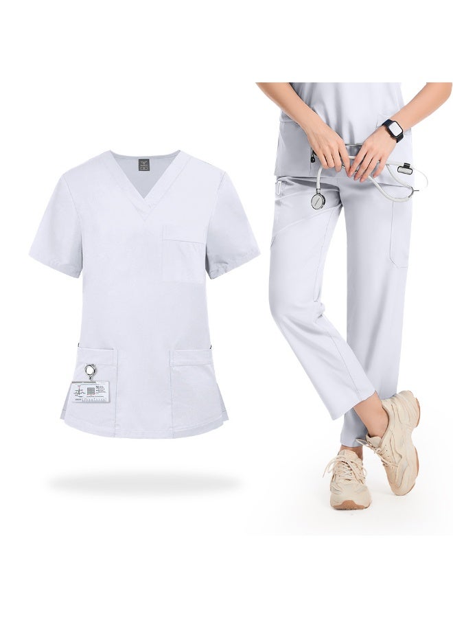 NIBEMINENT Medical Uniforms Women Scrubs Sets  Doctors Hospital Nurses Accessories Dental Clinic Spa Salon Workwear Clothes - Image 1