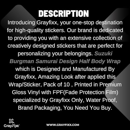 Grayfixx Half Body Decal for Burgman 125 - Image 4