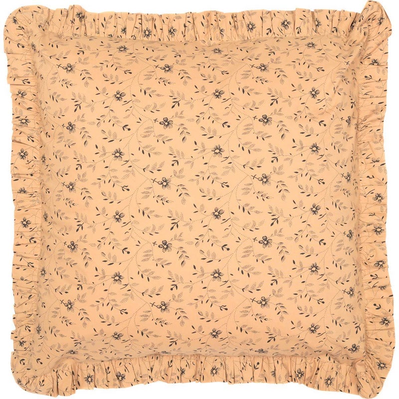 VHC Brands Maisie Fabric Euro Sham 26x26 Country Bedding Accessory, Tan - Image 5