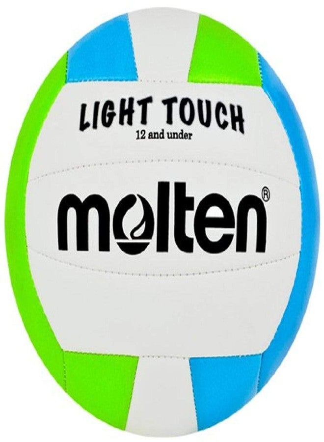 Molten MS240-3 Light Touch Volleyball, Green/Blue/White, 12 & Under/8.1 oz
