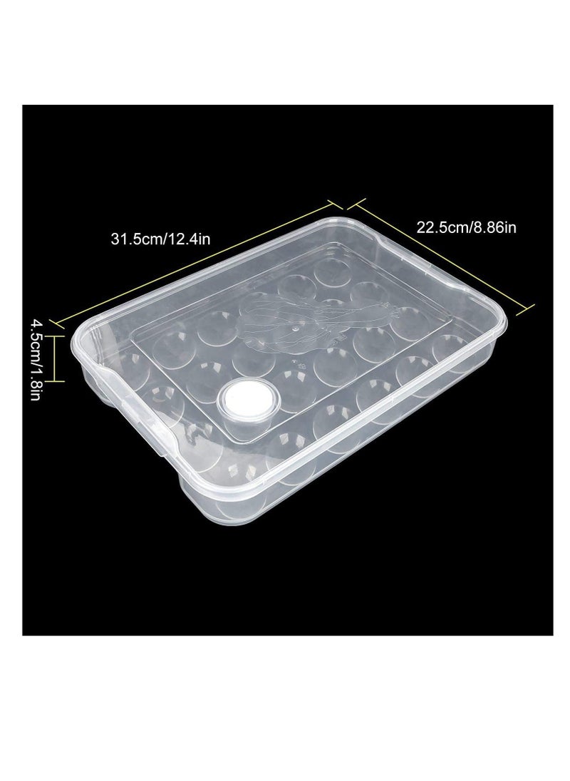 Premify Transparent Egg Storage Tray, Portable Egg Storage Box With Locking Lids, Egg Holder, Refrigerator Egg Container, Durable 48 Grid PP Egg Storage Tray for Refrigerator, Hiking, Outdoor, Camping Picnic  - Image 2