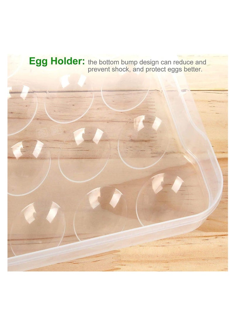 Premify Transparent Egg Storage Tray, Portable Egg Storage Box With Locking Lids, Egg Holder, Refrigerator Egg Container, Durable 48 Grid PP Egg Storage Tray for Refrigerator, Hiking, Outdoor, Camping Picnic  - Image 3