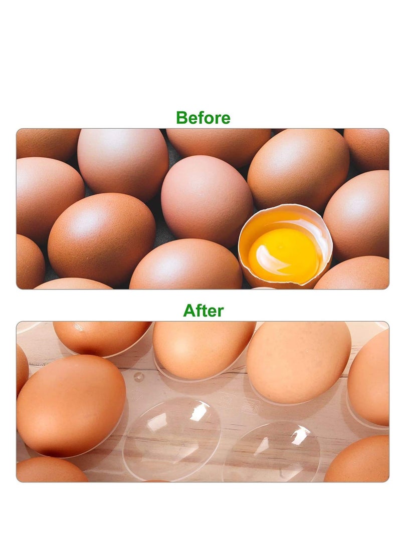 Premify Transparent Egg Storage Tray, Portable Egg Storage Box With Locking Lids, Egg Holder, Refrigerator Egg Container, Durable 48 Grid PP Egg Storage Tray for Refrigerator, Hiking, Outdoor, Camping Picnic  - Image 5
