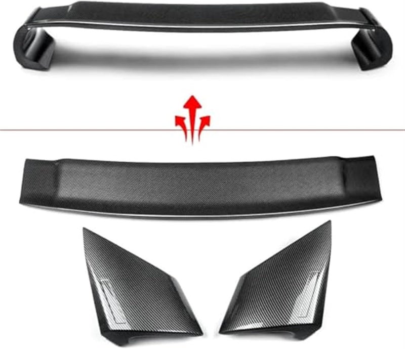 DEMULAX Carbon Fiber Look Rear Trunk Spoiler for Civic - Image 3