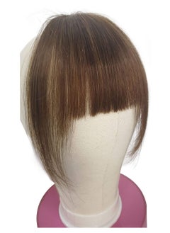 Light Brown Flat Bangs with Temples