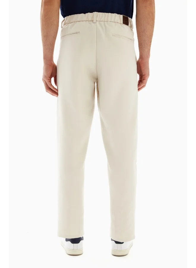 Wecre8 Light Beige Pleats Trousers