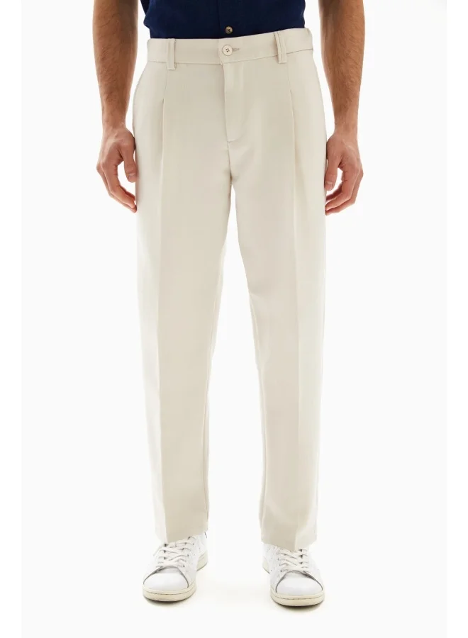 Wecre8 Light Beige Pleats Trousers