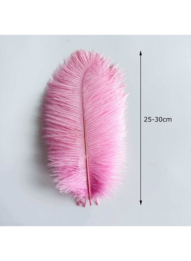 Piokio 20pcs Pink Ostrich Feathers 10-12 inch (25-30cm) Bulk Feathers for Wedding Party Centerpieces, Home Decoration and DIY Clothing, Gatsby Decorations - Image 2