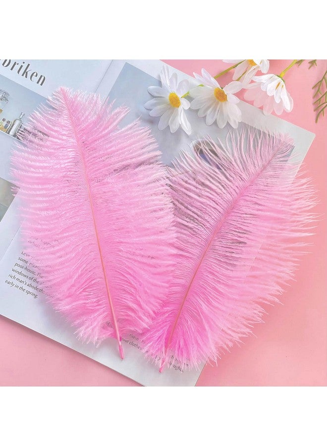 Piokio 20pcs Pink Ostrich Feathers 10-12 inch (25-30cm) Bulk Feathers for Wedding Party Centerpieces, Home Decoration and DIY Clothing, Gatsby Decorations - Image 3