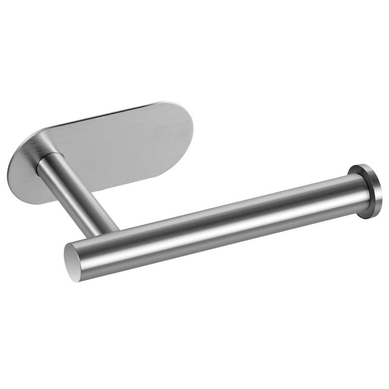 LAYUKI Toilet Paper HolderBrushed NickelWall Mount Upgraded Adhesive Toilet Roll Holderno DrillingBathroomRvWashroomSUS 304 Stainless SteelRustproof Brushed Nickel 1 Piece