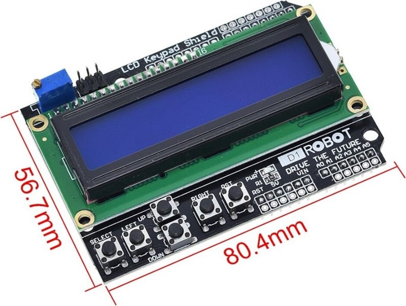 Arduino Shield 2X16 Character LCD Module 6 Button Keypad Keypad